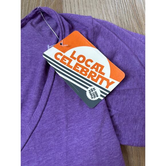 Local Celebrity Purple‎ T-Shirt in Size Large - Picture 3 of 5